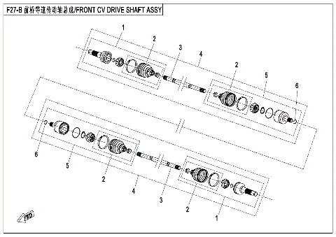 FRONT CV DRIVE SHAFT ASSY  (ODM)