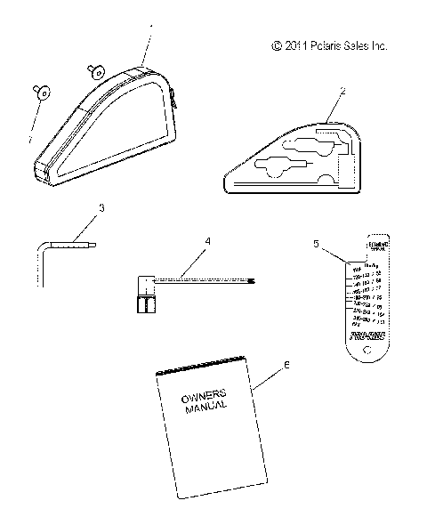 TOOLS, TOOL KIT and OWNERS MANUAL - S12BS8/BC8 ALL OPTIONS (49SNOWTOOL12600RUSH)