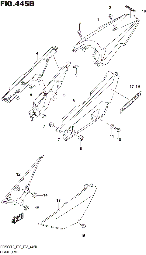 FRAME COVER (DR200SL9 E28)