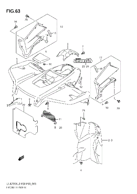 FRONT FENDER (LT-A750X L2 E28)