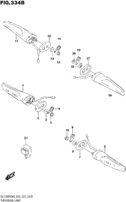 TURNSIGNAL LAMP (DL1050RC)