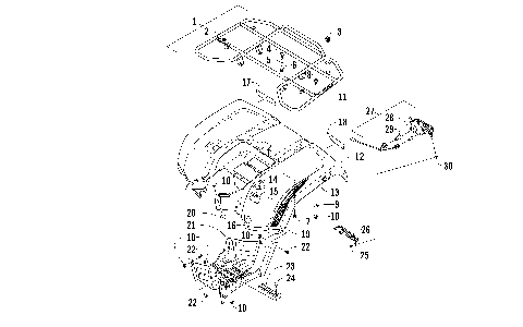 REAR RACK, BODY PANEL, AND FOOTWELL ASSEMBLIES [97353]