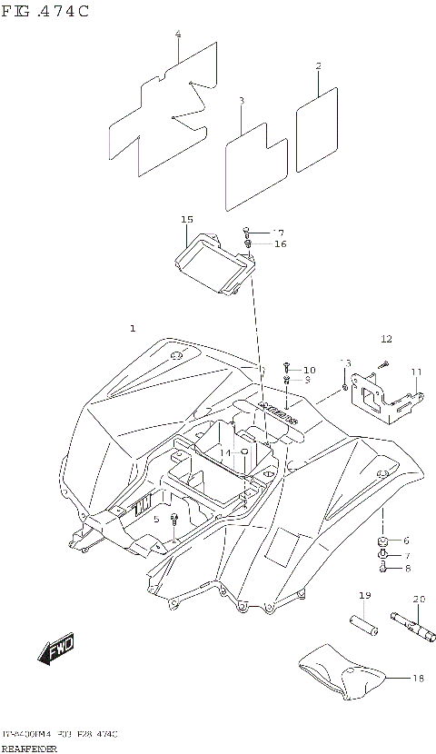 REAR FENDER (LT-A400F:P03)