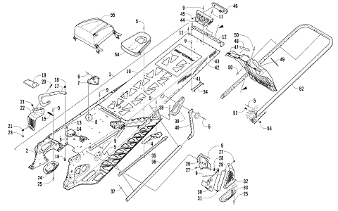 TUNNEL, REAR BUMPER, AND SNOWFLAP ASSEMBLY