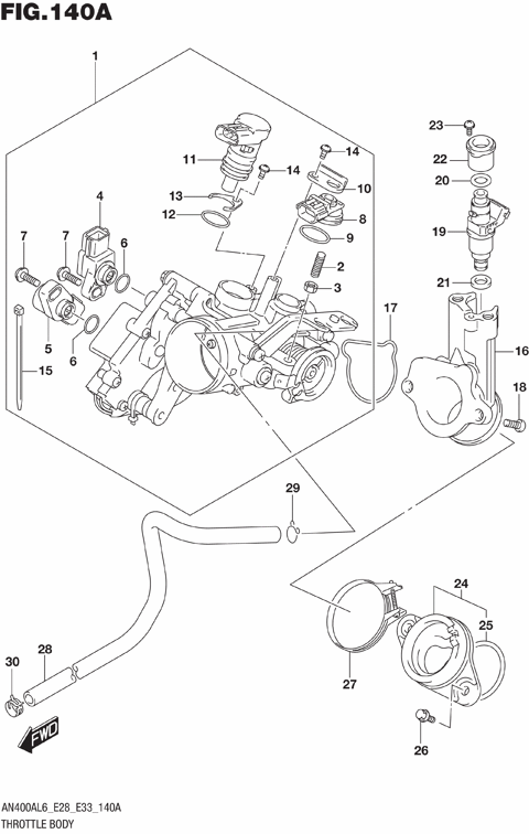 THROTTLE BODY (AN400AL6 E33)
