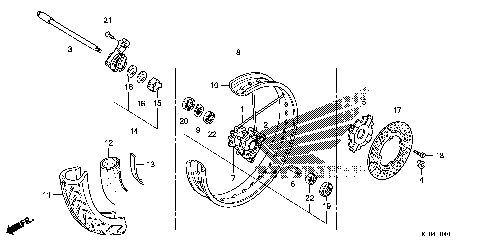 FRONT WHEEL (CRF230M)