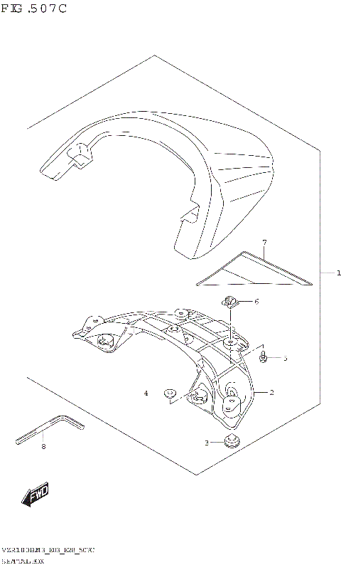 SEAT TAIL BOX (SEE NOTE 1)