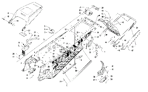 TUNNEL, REAR BUMPER, AND SNOWFLAP ASSEMBLY [104521]