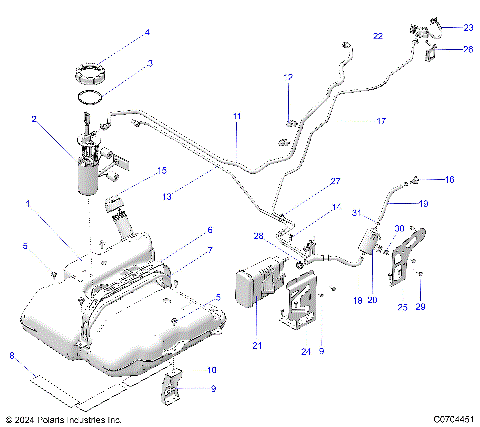FUEL SYSTEM, EVAP FUEL TANK ASM