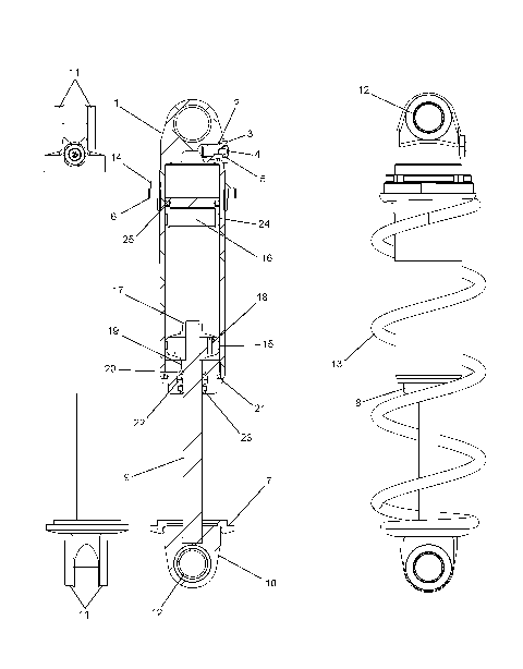 SUSPENSION, SHOCK, FRONT TRACK - S16EN8/EY8 (600054)