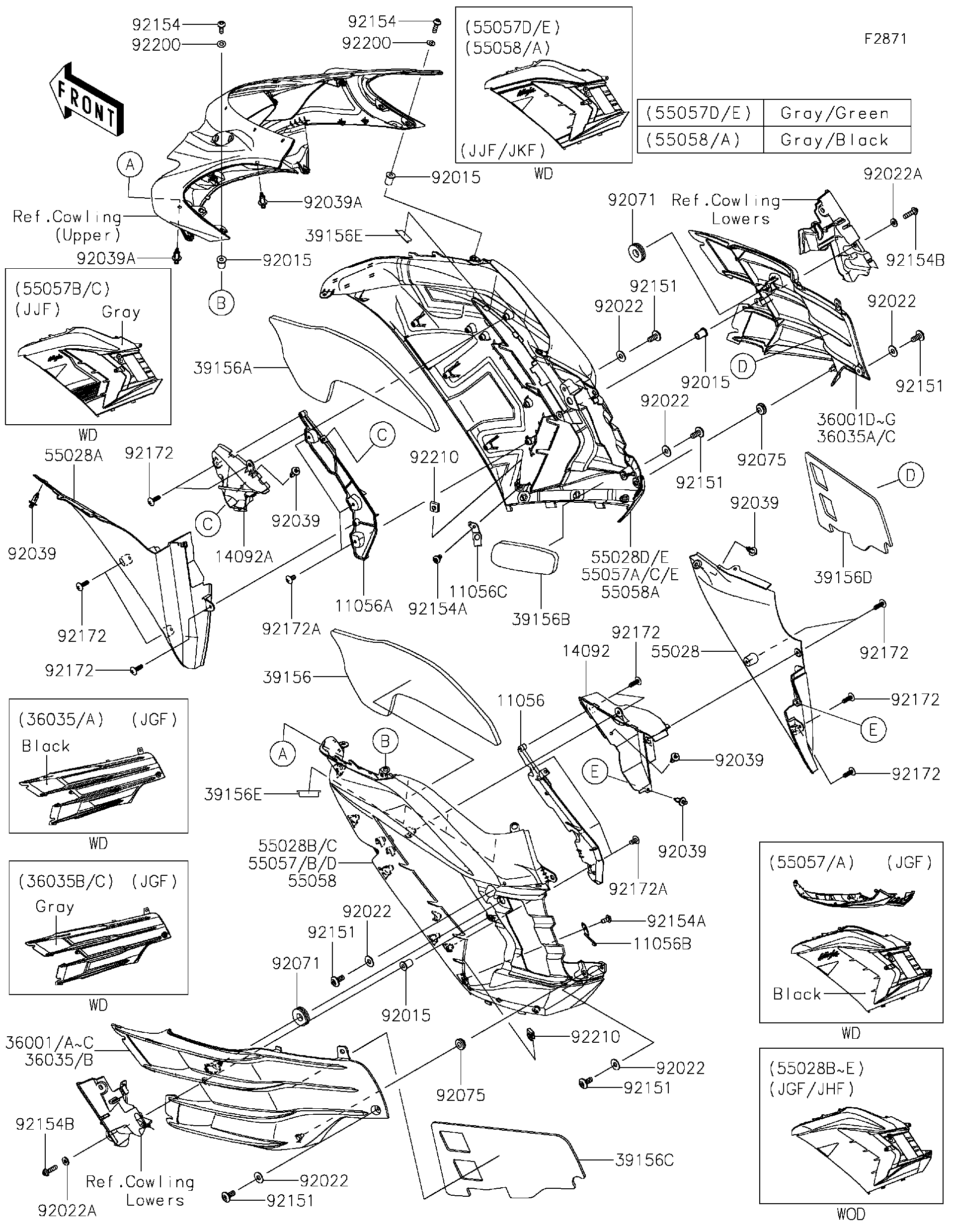 2019 Kawasaki NINJA ZX-14R ABS Cowling(Center)(JGF-JKF