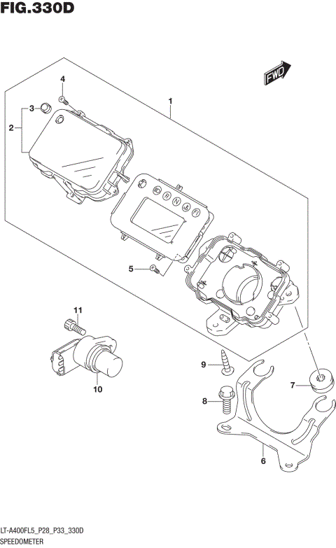 SPEEDOMETER (LT-A400FZL5 P33)