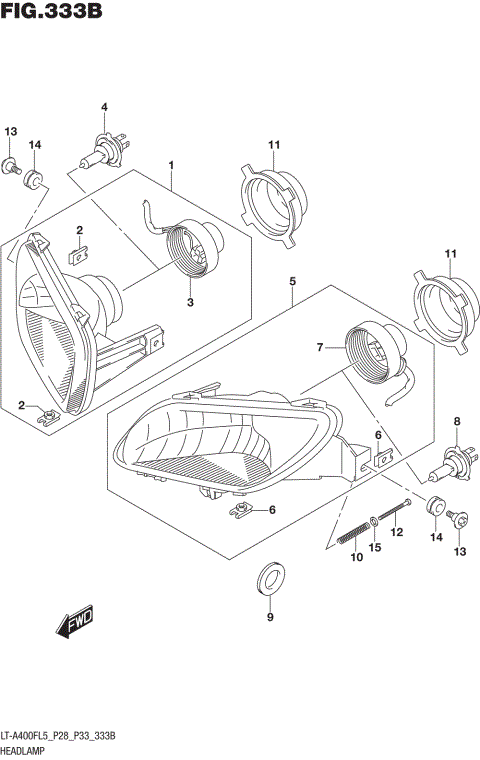 HEADLAMP (LT-A400FL5 P33)