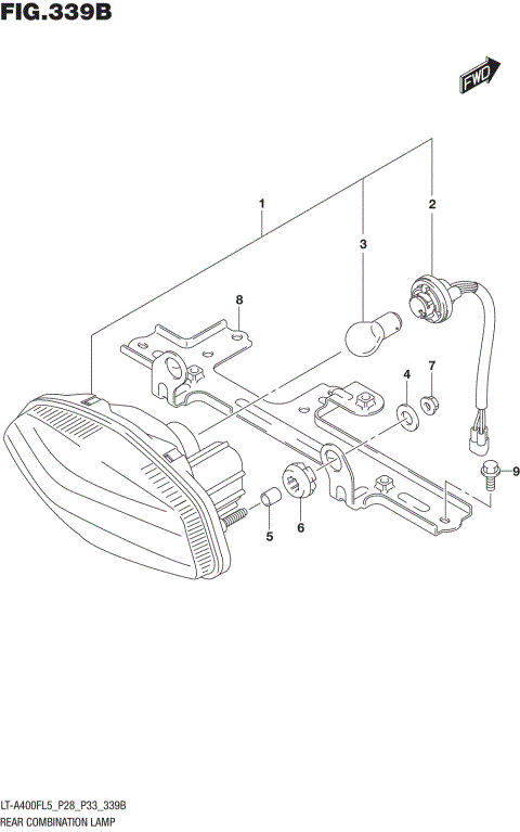 REAR COMBINATION LAMP (LT-A400FL5 P33)