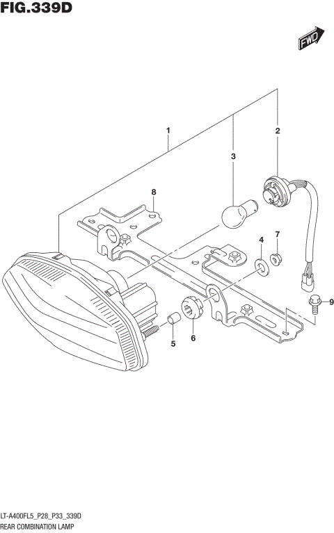 REAR COMBINATION LAMP (LT-A400FZL5 P33)
