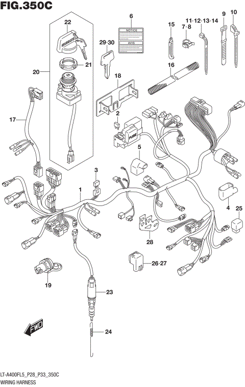 WIRING HARNESS (LT-A400FZL5 P28)