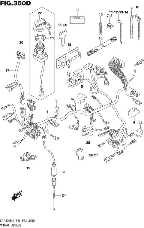WIRING HARNESS (LT-A400FZL5 P33)