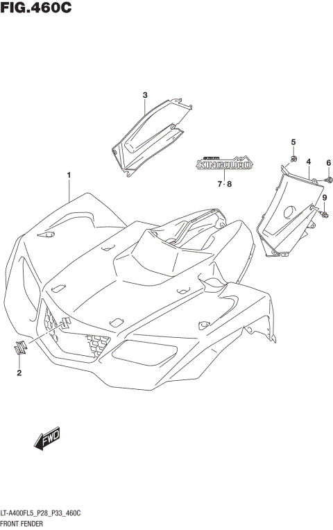 FRONT FENDER (LT-A400FZL5 P28)