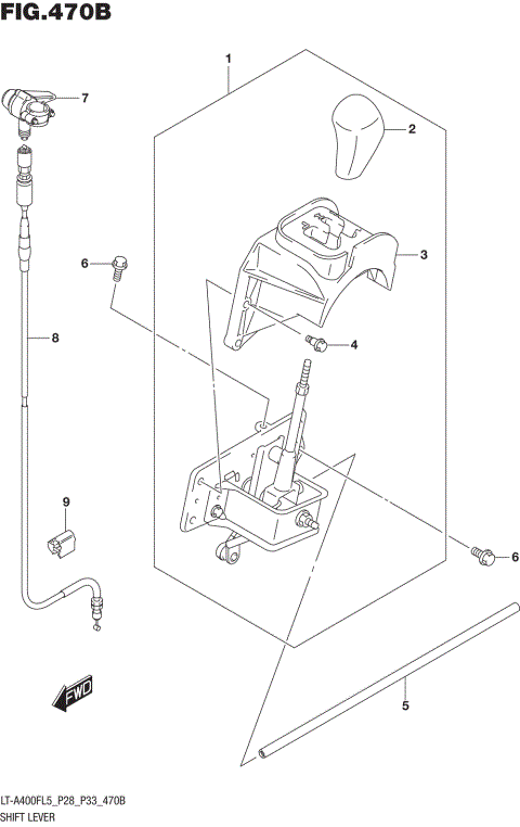 SHIFT LEVER (LT-A400FL5 P33)