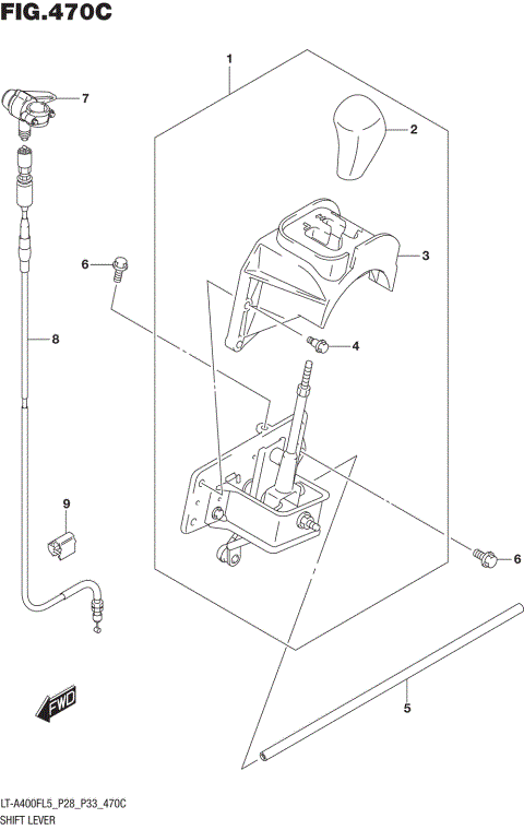 SHIFT LEVER (LT-A400FZL5 P28)