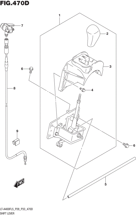 SHIFT LEVER (LT-A400FZL5 P33)