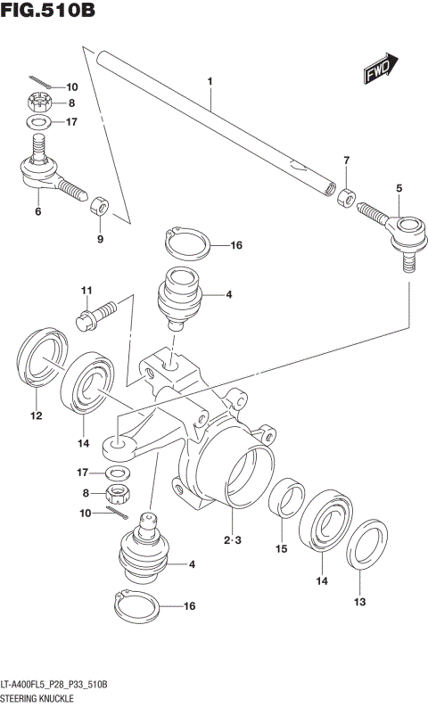 STEERING KNUCKLE (LT-A400FL5 P33)