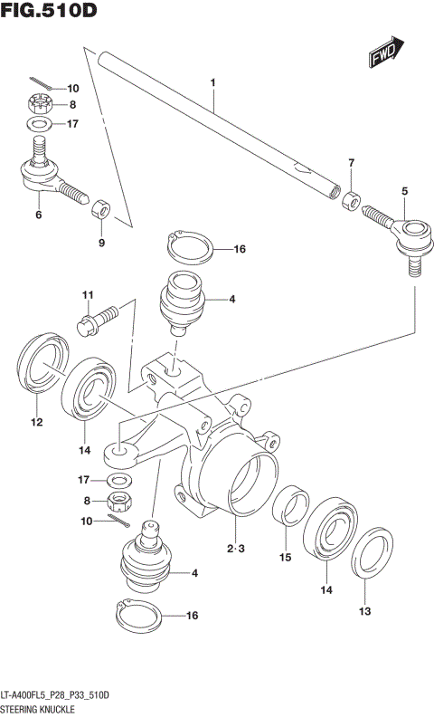 STEERING KNUCKLE (LT-A400FZL5 P33)
