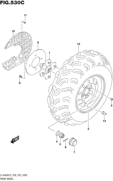 FRONT WHEEL (LT-A400FZL5 P28)