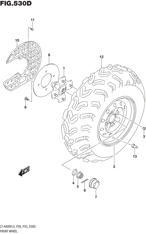 FRONT WHEEL (LT-A400FZL5 P33)
