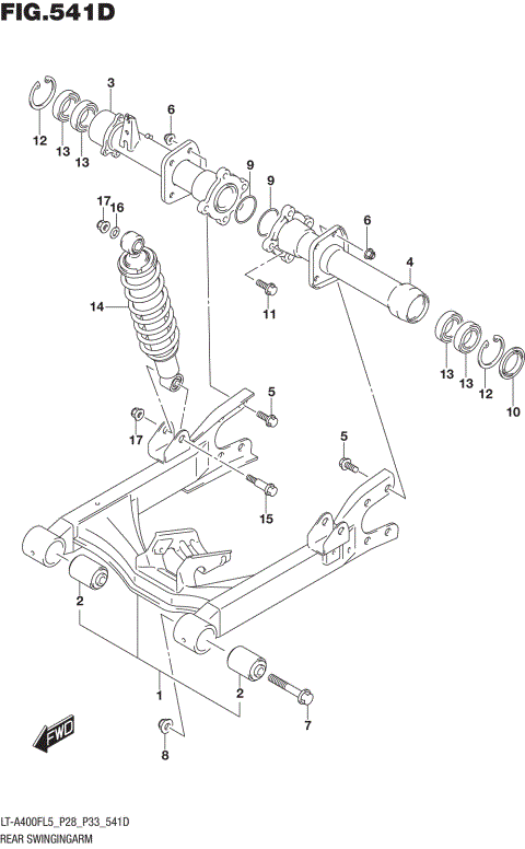 REAR SWINGINGARM (LT-A400FZL5 P33)