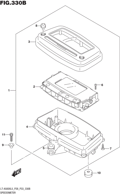 SPEEDOMETER (LT-A500XL5 P33)