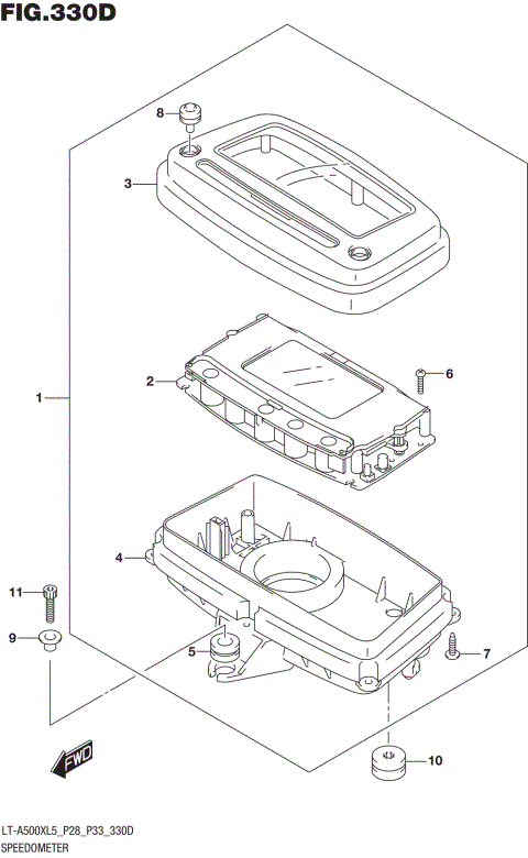 SPEEDOMETER (LT-A500XZL5 P33)