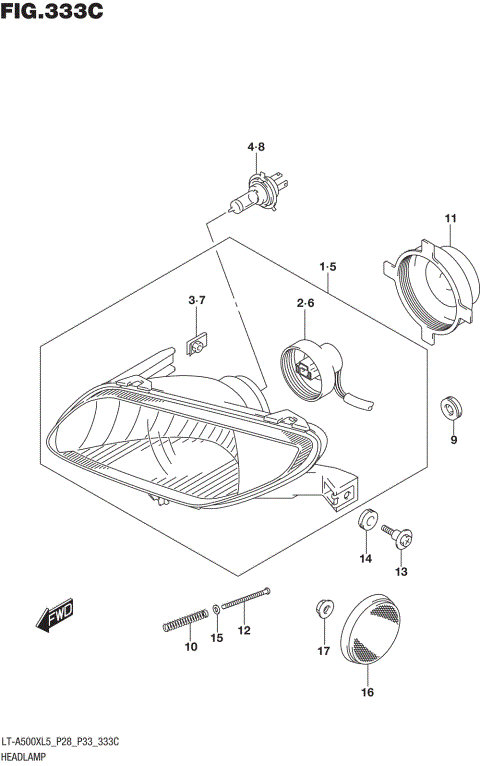 HEADLAMP (LT-A500XZL5 P28)