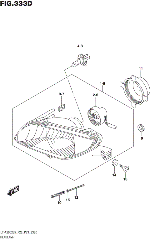 HEADLAMP (LT-A500XZL5 P33)