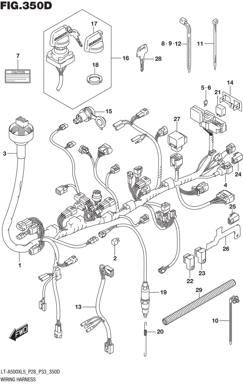 WIRING HARNESS (LT-A500XZL5 P33)