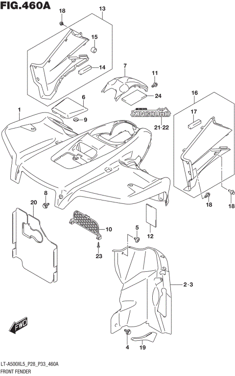 FRONT FENDER (LT-A500XL5 P28)