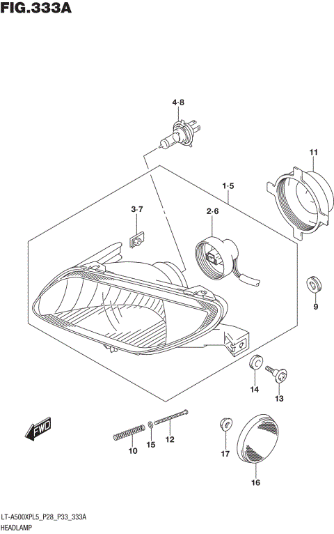 HEADLAMP (LT-A500XPL5 P28)