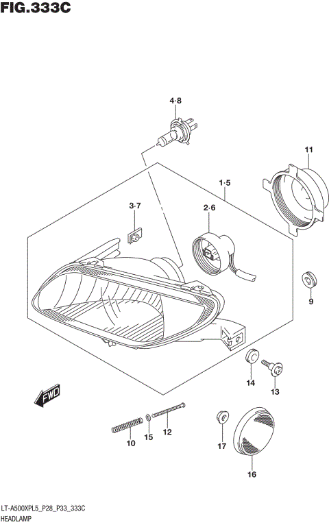 HEADLAMP (LT-A500XPZL5 P28)