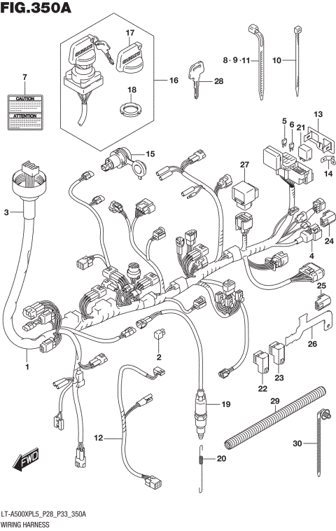 WIRING HARNESS (LT-A500XPL5 P28)