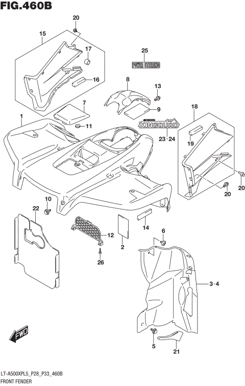FRONT FENDER (LT-A500XPL5 P33)