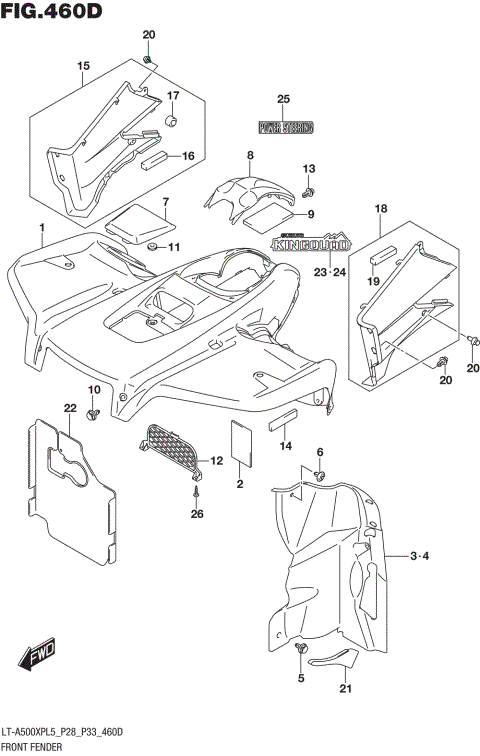 FRONT FENDER (LT-A500XPZL5 P33)
