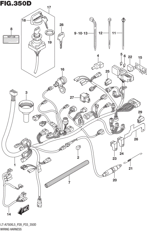 WIRING HARNESS (LT-A750XZL5 P33)
