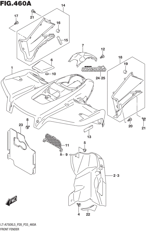 FRONT FENDER (LT-A750XL5 P28)