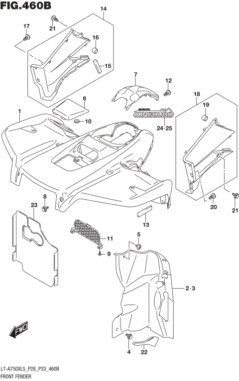 FRONT FENDER (LT-A750XL5 P33)