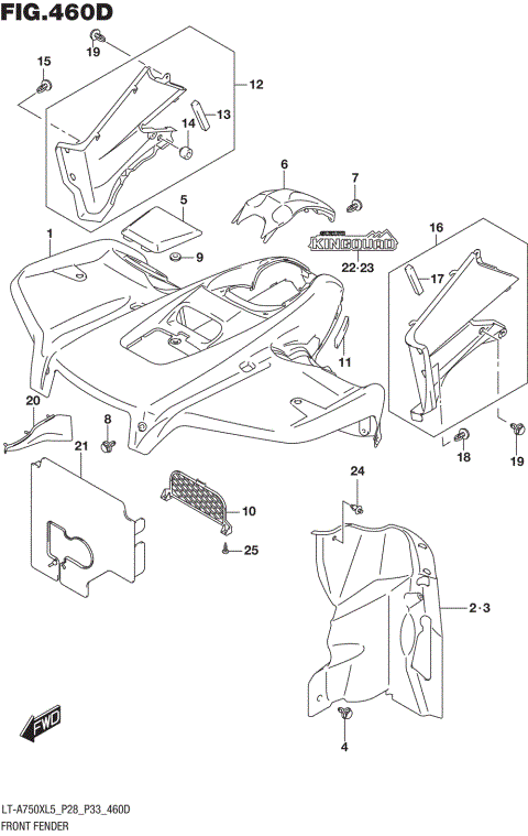 FRONT FENDER (LT-A750XZL5 P33)