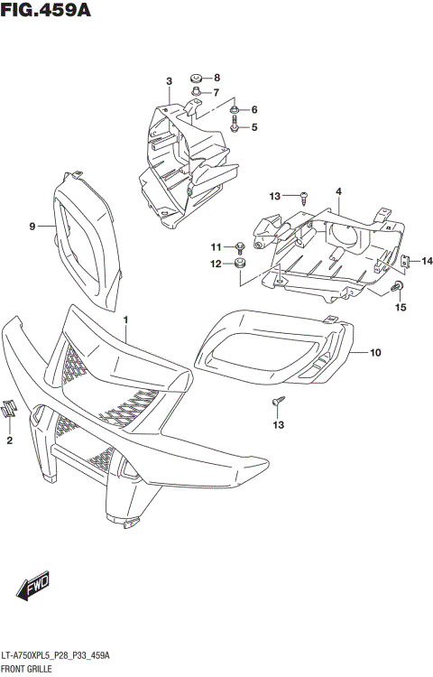 FRONT GRILLE (LT-A750XPL5 P28)
