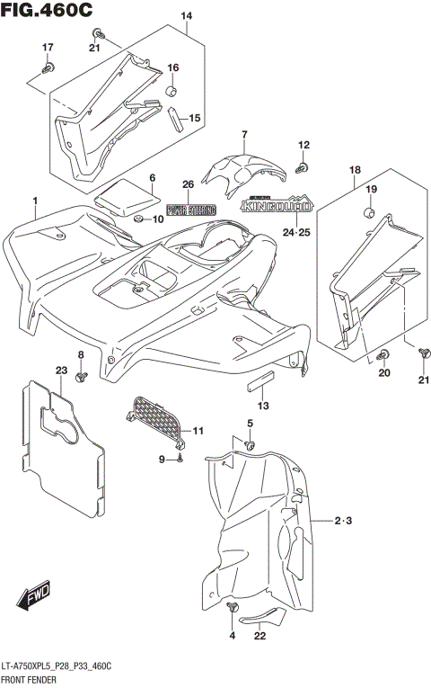 FRONT FENDER (LT-A750XPZL5 P28)
