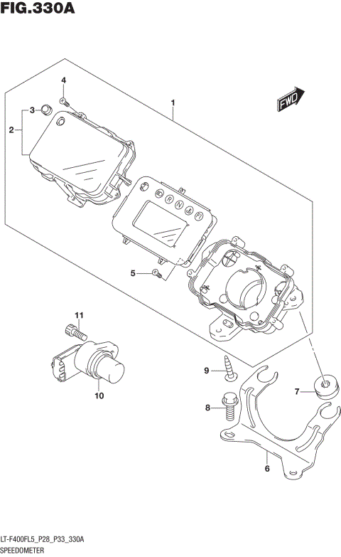 SPEEDOMETER (LT-F400FL5 P28)