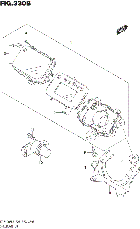 SPEEDOMETER (LT-F400FL5 P33)