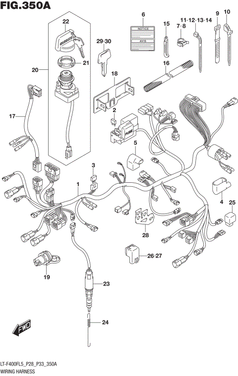 WIRING HARNESS (LT-F400FL5 P28)